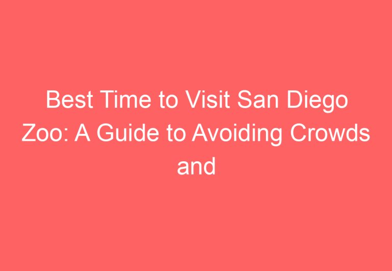 Best Time to Visit San Diego Zoo: A Guide to Avoiding Crowds and Maximizing Your Experience