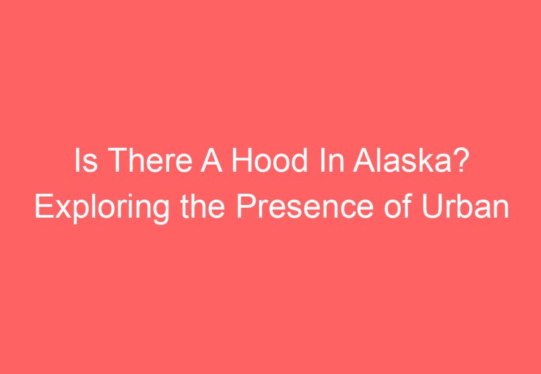 Is There A Hood In Alaska? Exploring the Presence of Urban Neighborhoods in America’s Northernmost State