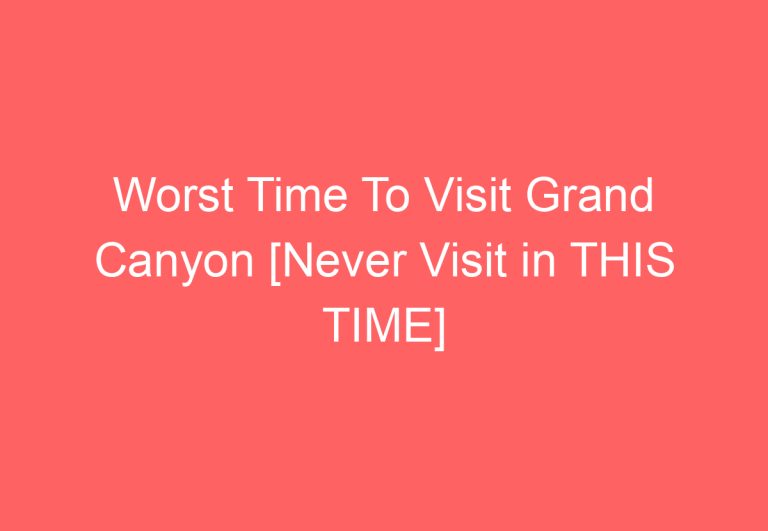 Worst Time To Visit Grand Canyon [Never Visit in THIS TIME]