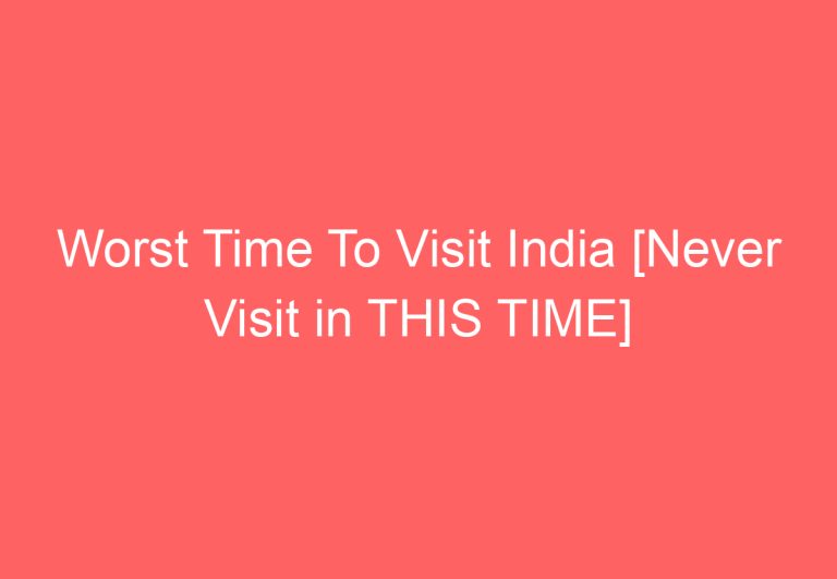 Worst Time To Visit India [Never Visit in THIS TIME]