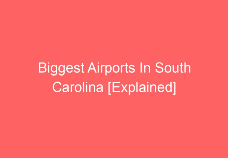 Biggest Airports In South Carolina [Explained]