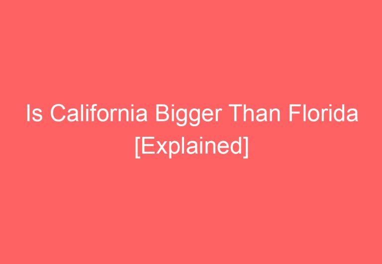 Is California Bigger Than Florida [Explained]