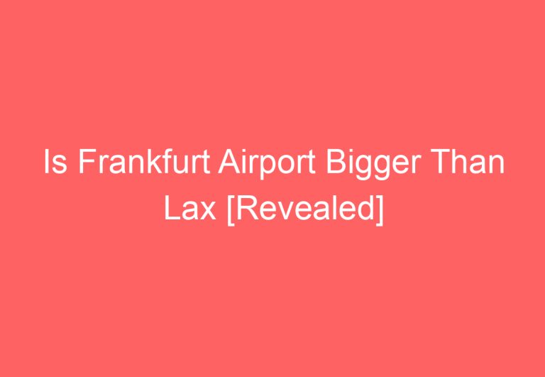 Is Frankfurt Airport Bigger Than Lax [Revealed]