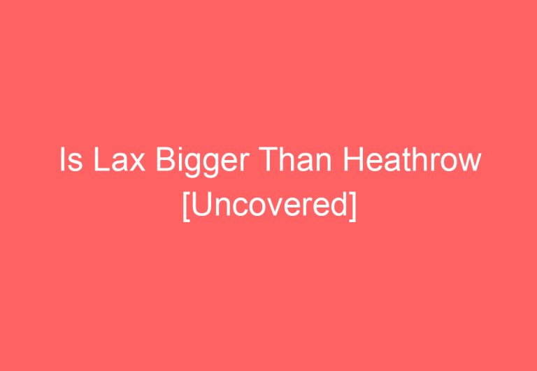 Is Lax Bigger Than Heathrow [Uncovered]