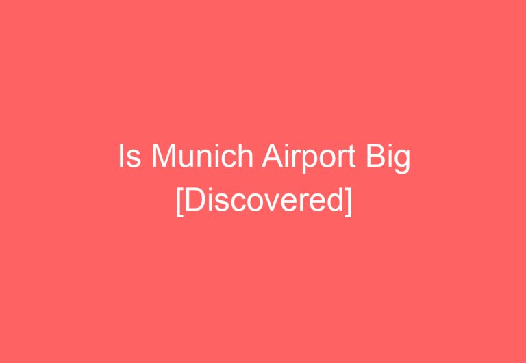 Is Munich Airport Big [Discovered]