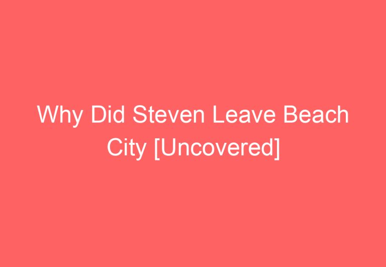Why Did Steven Leave Beach City [Uncovered]