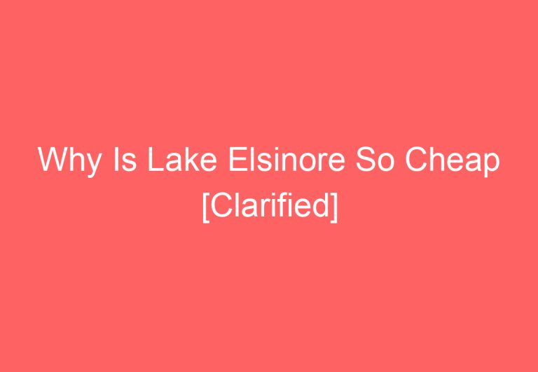 Why Is Lake Elsinore So Cheap [Clarified]