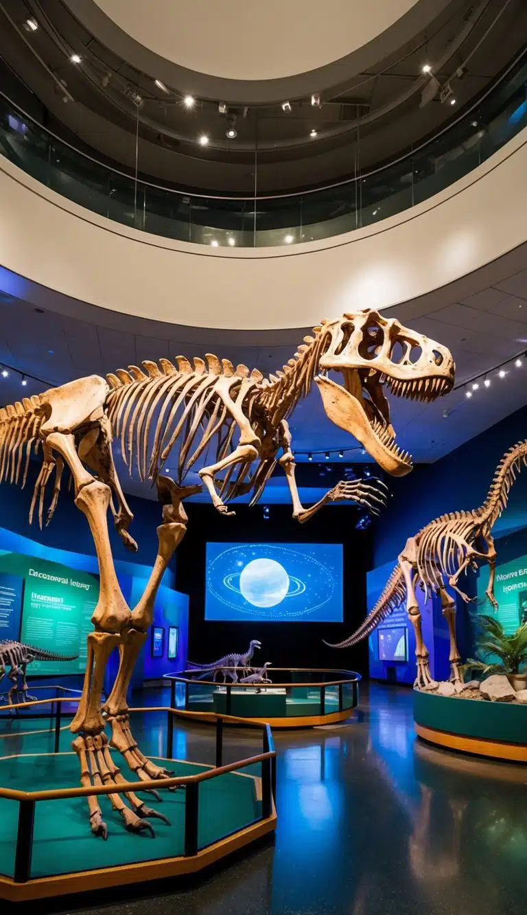 Dinosaur skeletons, interactive exhibits, and planetarium show at Denver's Museum of Nature & Science