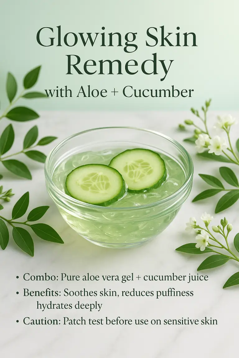 Glowing Skin Remedy: Aloe Vera & Cucumber DIY Face Mask