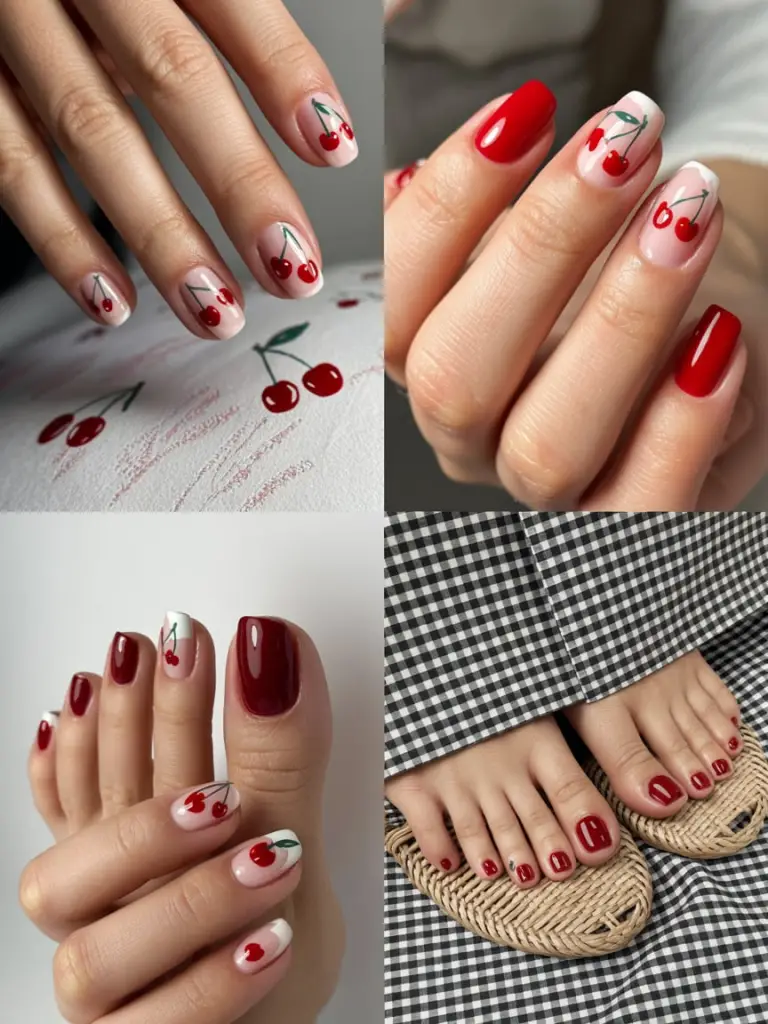 Cherry-Themed Nail Art: The Sweetest Trend for Summer 🍒