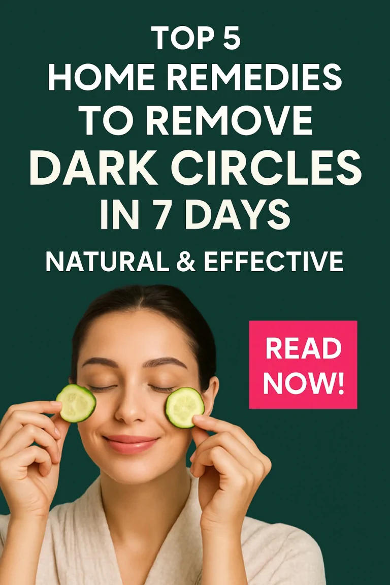Top 5 Home Remedies To Remove Dark Circles Permanently In 7 Days