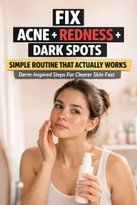How To Fix Acne, Redness, And Dark Spots (Simple Routine That Works)
